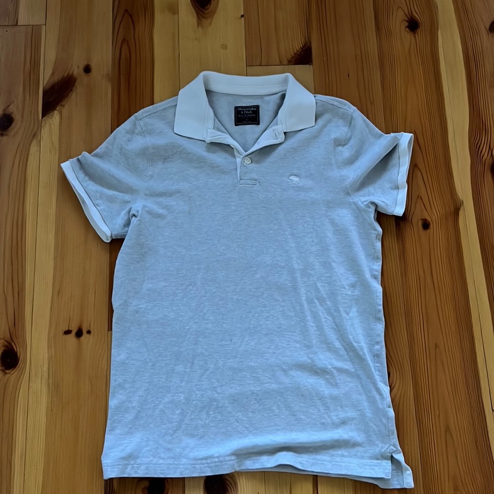 Grey Abercrombie and Fitch Polo
